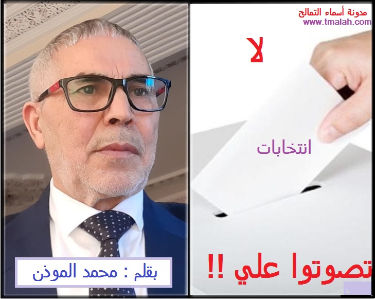 لا تصوتوا علي / بقلم : محمد الموذن