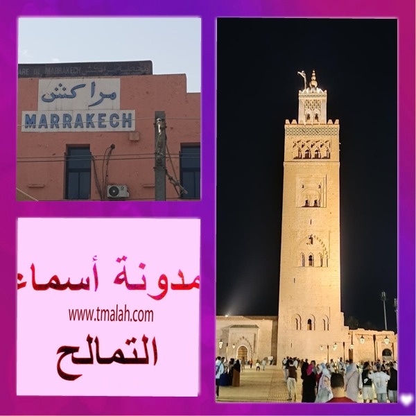 مدينة مراكش الحمراء ضيفة على صفحات مدونة أسماء التمالح الإلكترونية ( صـور )